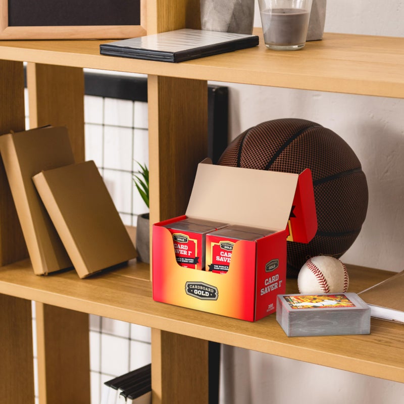 Cardboard Gold Card Saver 1-200Count - Semi Rigid Card Holder, Trading Card Protectors - PSA-Approved Cardsaver for Baseball, Trading, Sports Cards - Card Sleeves, Binder, & Storage Box Compatible - Image 5